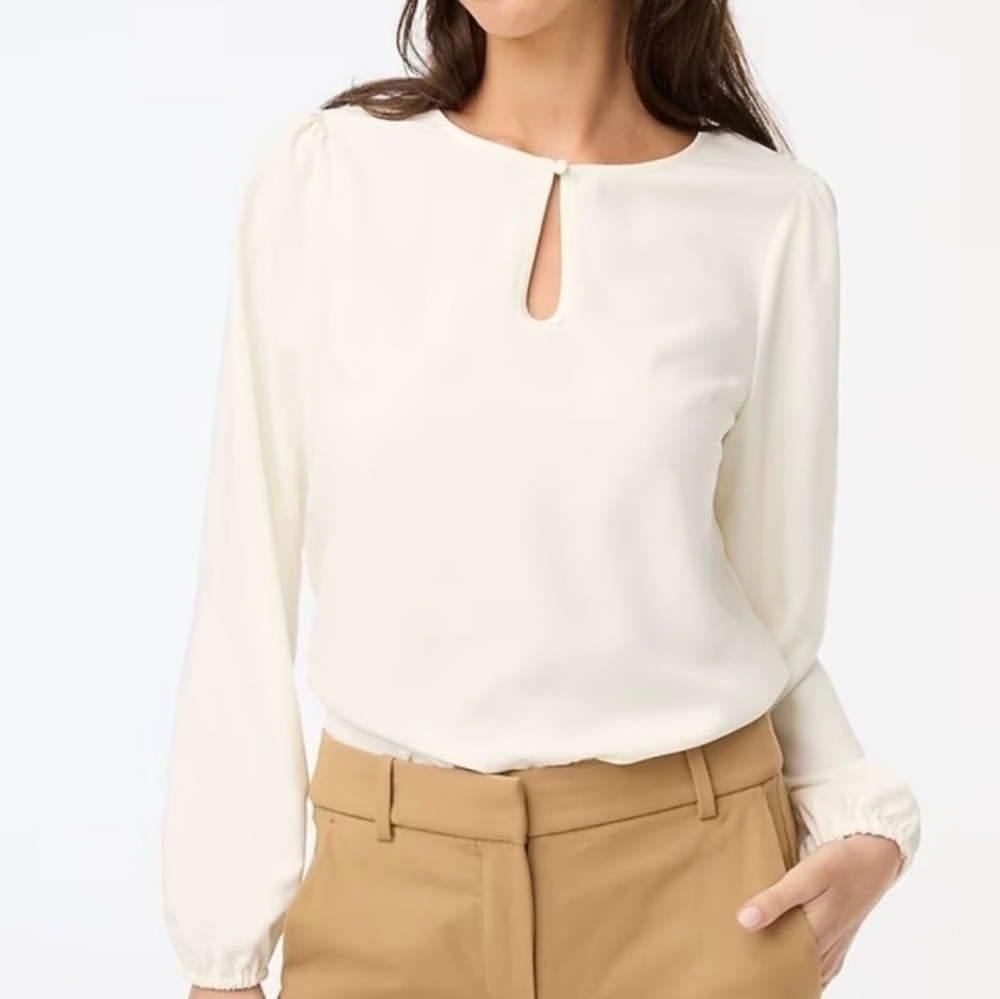 J. Crew Keyhole Top Blouse